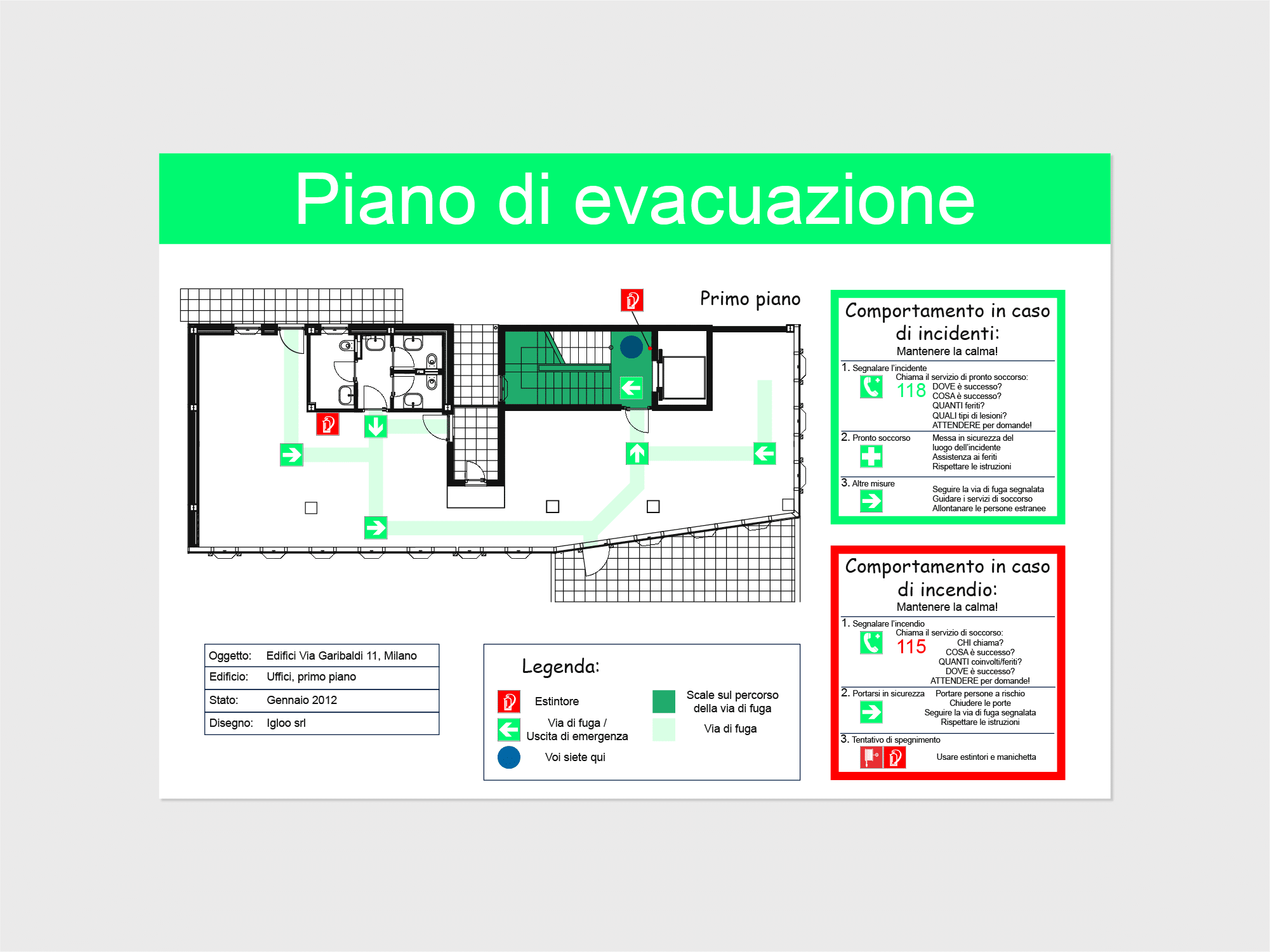 Planimetria con comunicazione erronea